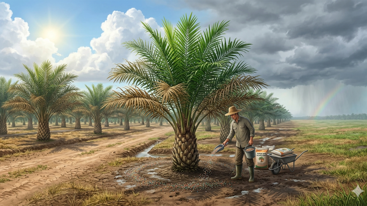 Peralihan Musim adalah Waktu yang Tepat Memupuk Kelapa Sawit